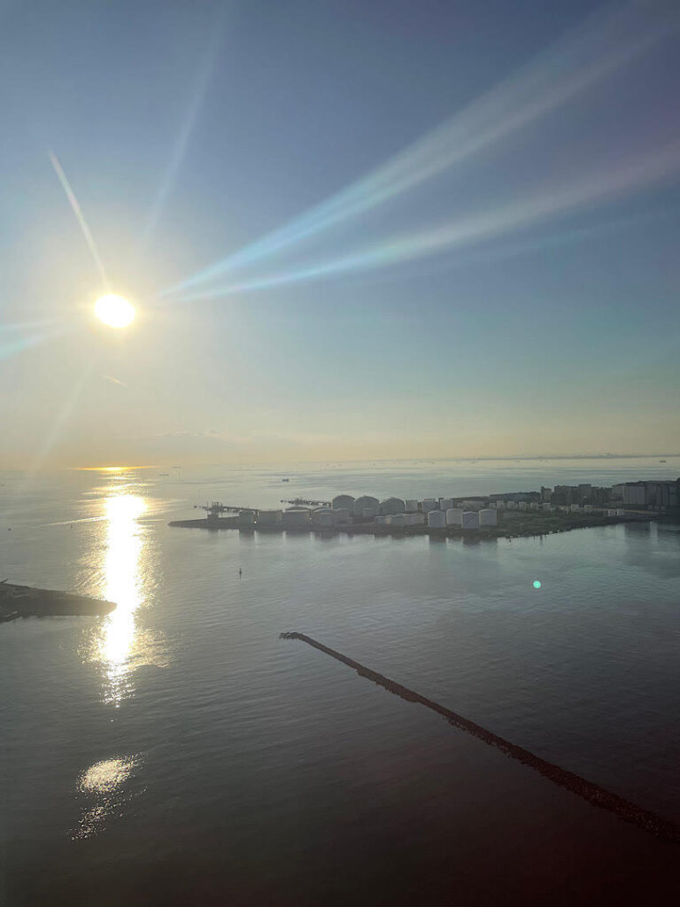 展望室からの東京湾を見た風景