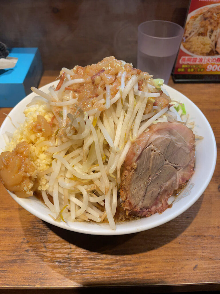 注文した、看板メニューのラーメン