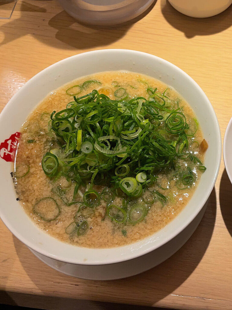 注文した、九条ネギラーメン（並）