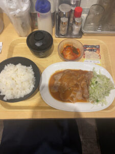 看板メニューの『生姜キング定食』
