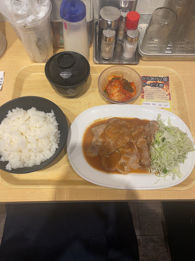 看板メニューの『生姜キング定食』