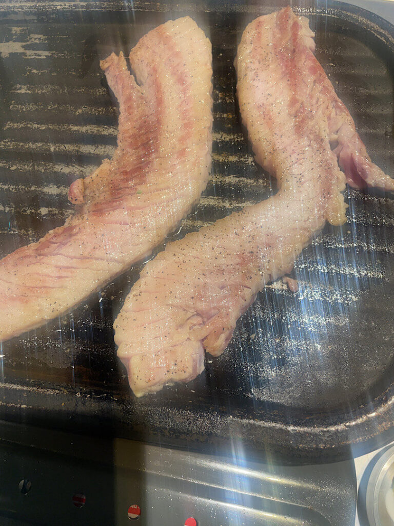 生サムギョプサルのお肉(焼いた後)