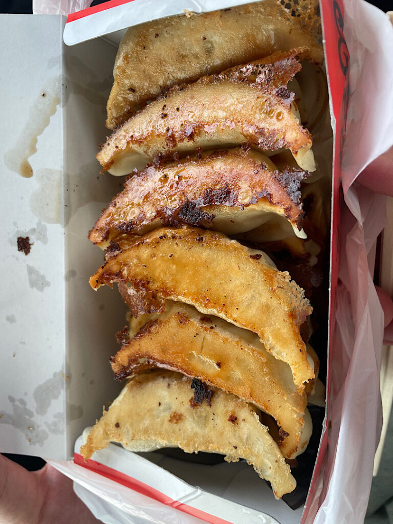 テイクアウトでいただいた、正嗣の焼餃子