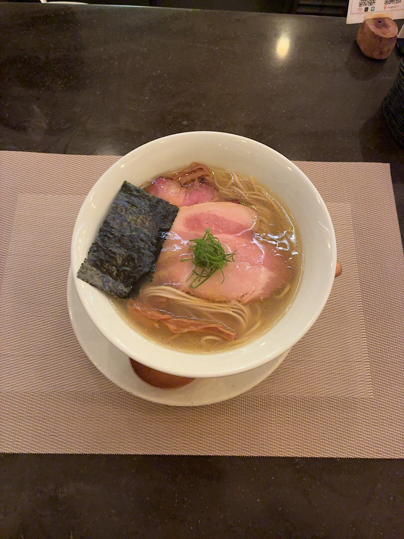 注文した、MENSHOの塩ラーメン