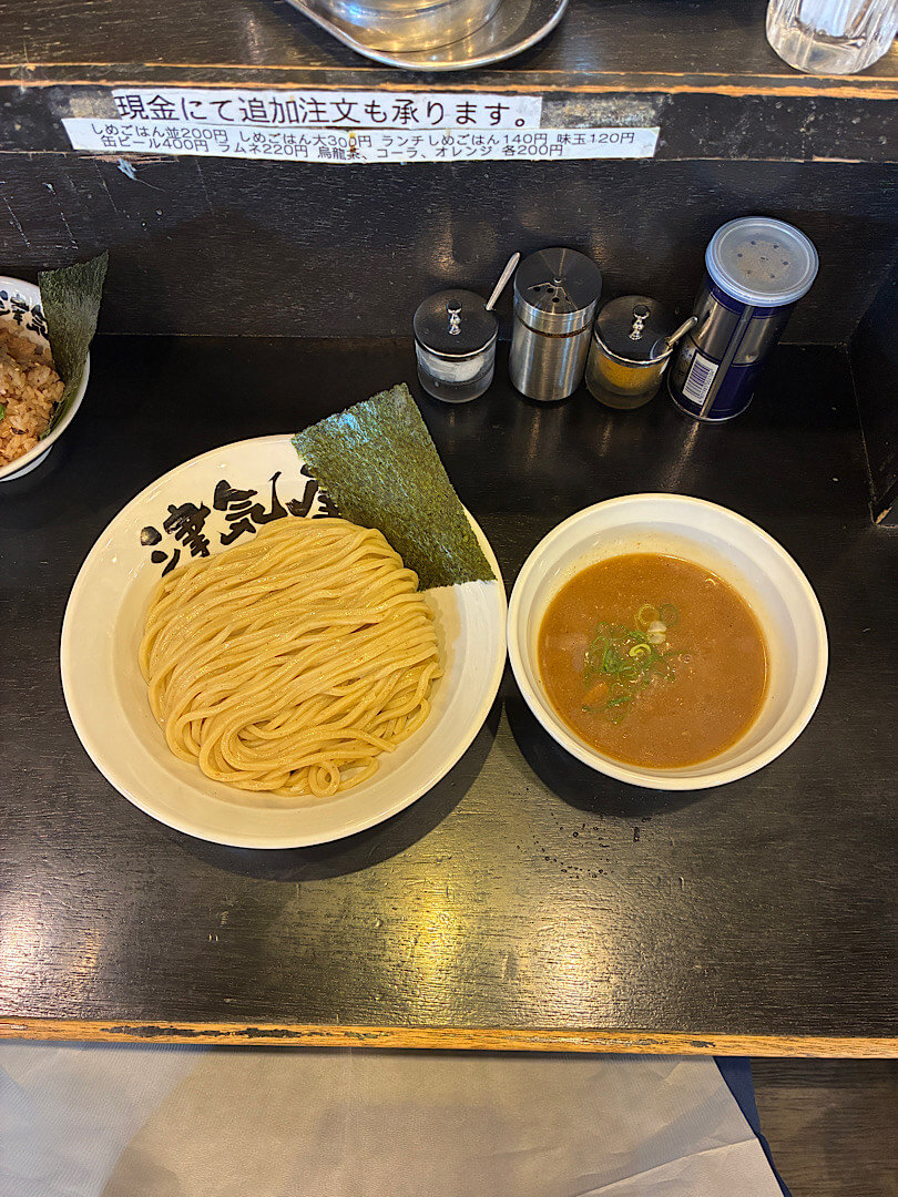 注文した、津気屋の特製つけ麺(2)