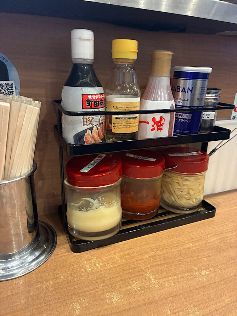 町田商店のカスタマイズ（調味料・オプション）