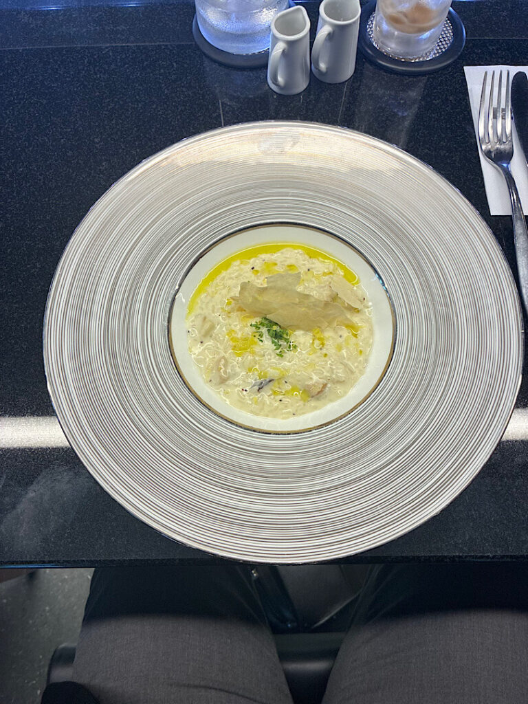 レモンとキノコのクリームリゾット